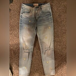 DRIFTWOOD Faded Blue Star-Studded Jeans